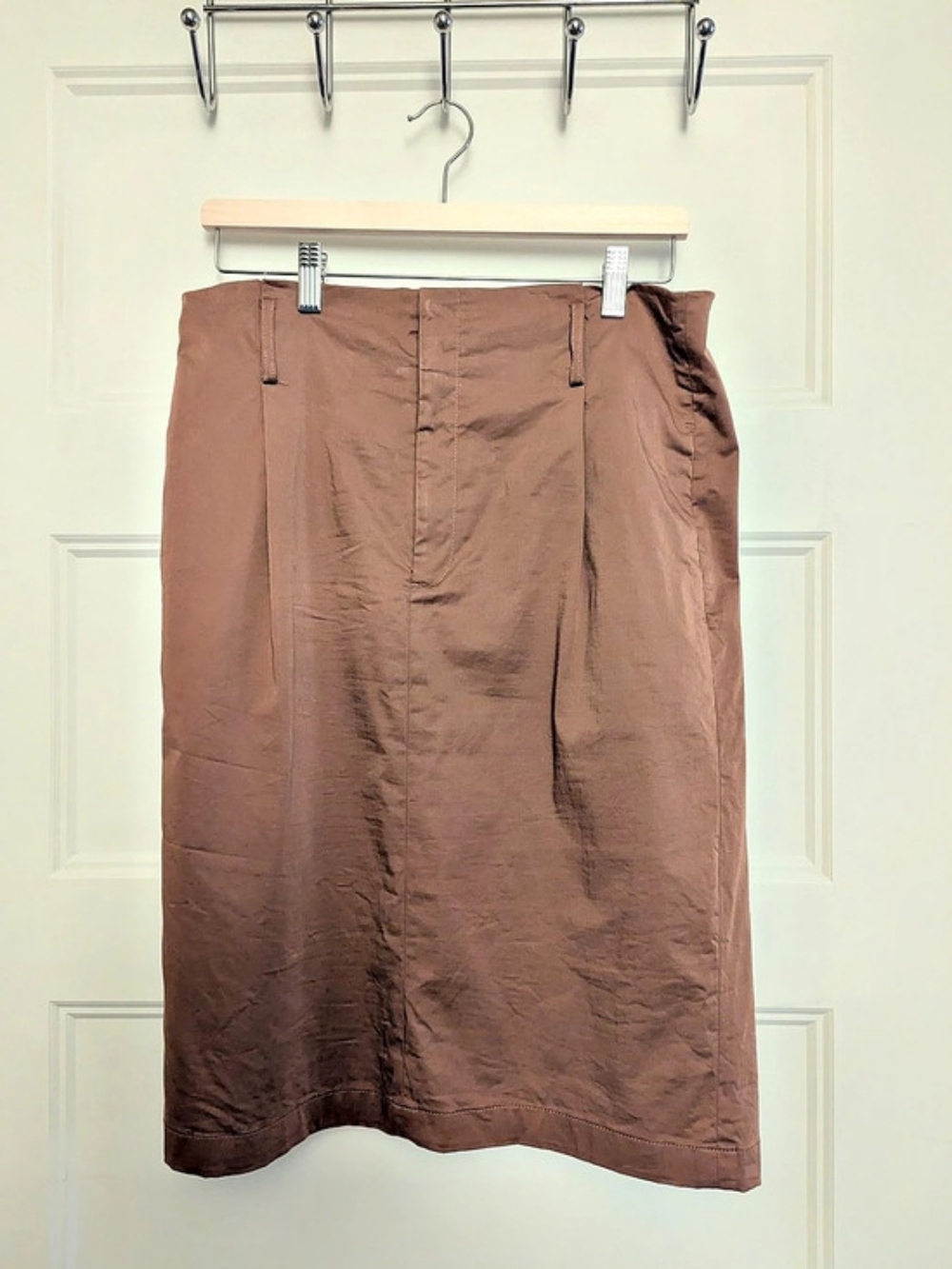 Contemporary Brown Midi Skirt Size 8